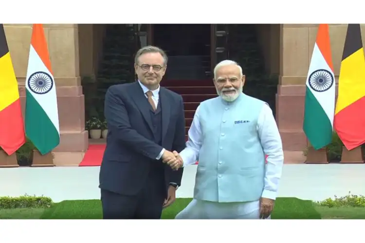 Prime Minister Narendra Modi meets Belgian Prime Minister Bart De Wever