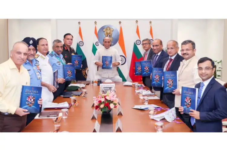 Defence Minister Rajnath Singh officially releases landmark 'RAKSHA' document on defence diplomacy at Kartavya Bhawan