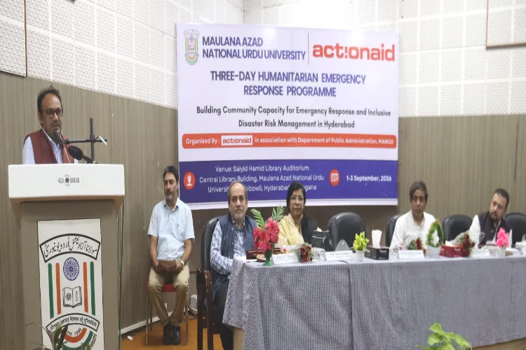 Three-day humanitarian emergency response program at MANUU