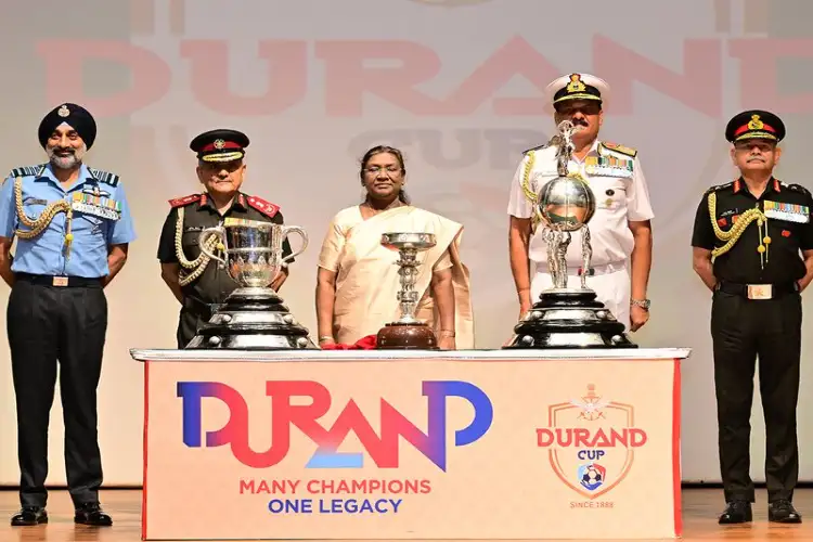 Durand Cup champions East Bengal FC receive President's Cup from prez Droupadi Murmu