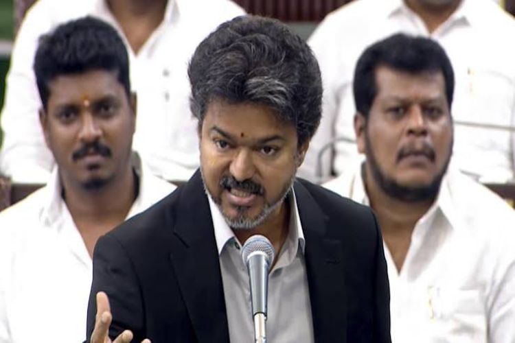A war of words erupted in the Assembly: Vijaya attacked the DMK over corruption