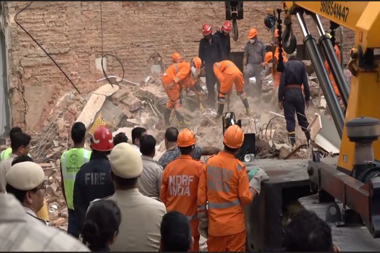 Satya Niketan building collapse: Search continues for contractor involved in repairing water leak in basement