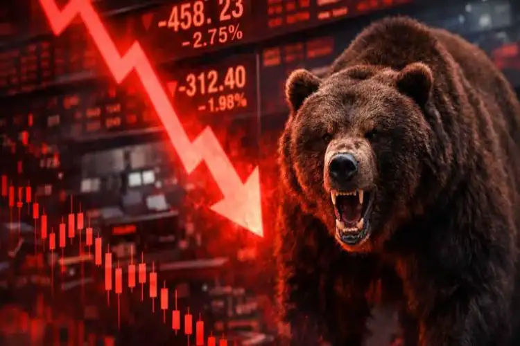 Sensex closes 555 points down, Nifty loses 0.61% as Brent nears USD 100/ barrel