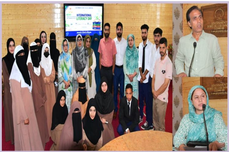 Awareness program at GDC Ganderbal on International Literacy Day