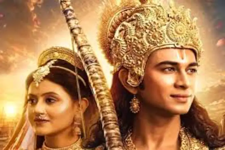 Haryana CM unveils ‘Mahakavya Shri Ramayan Katha’ poster with Anjali Arora, Dev Sharma, producer Prakash Mahobiya