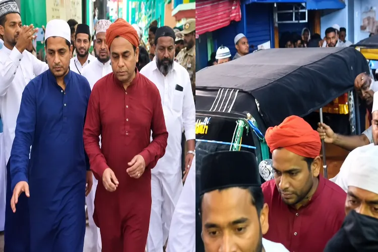 AR Rahman visits Nellore Dargah; crowds of fans gather.
