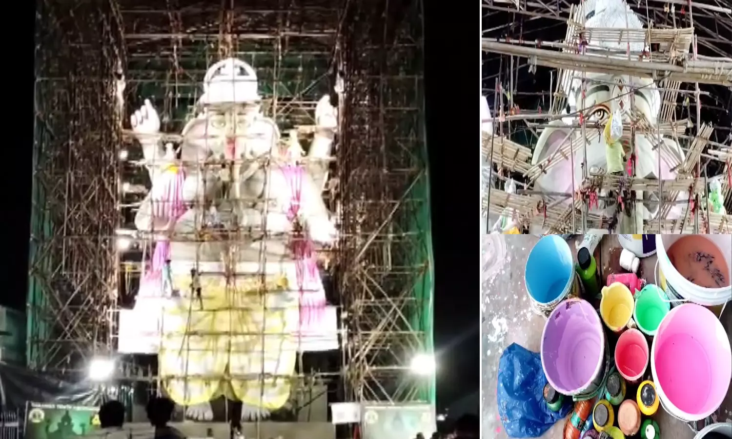 Youth association in Hyderabad constructs 72-foot eco-friendly idol of Lord Ganesha ahead of Ganesh Chaturthi