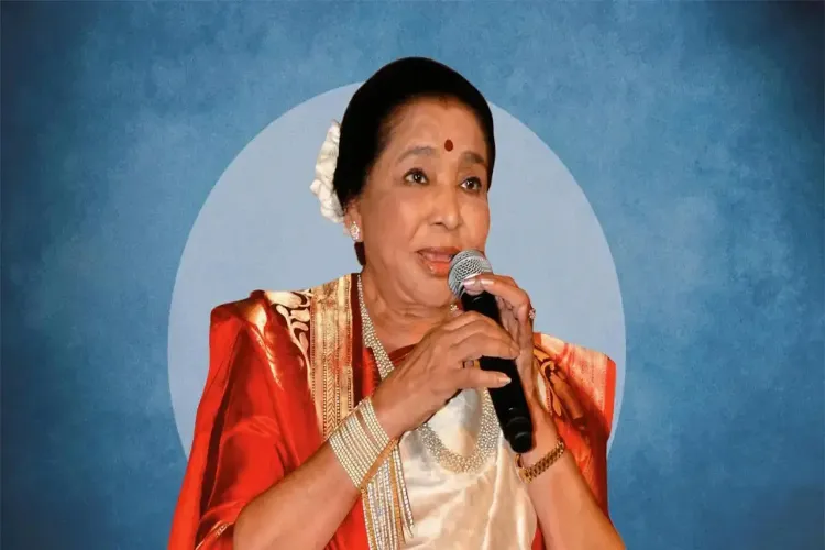 What did Asha Bhosle do after watching the footage of her last recording?