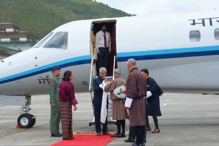 “Kuzuzangpo la Bhutan!”:EAM Jaishankar arrives in Paro, looks to advance India-Bhutan ties
