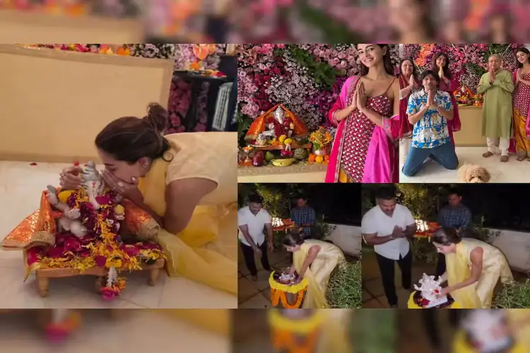 Ananya Panday performs Ganpati visarjan at home in eco-friendly way