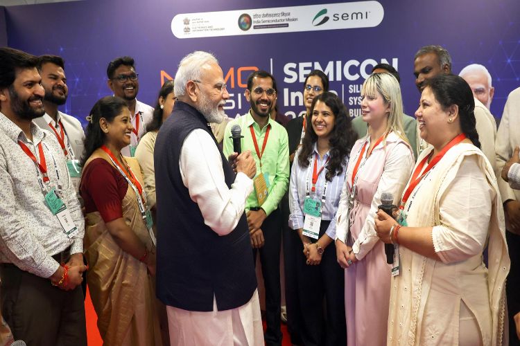 PM Modi celebrates his birthday with a special moment at Semicon India