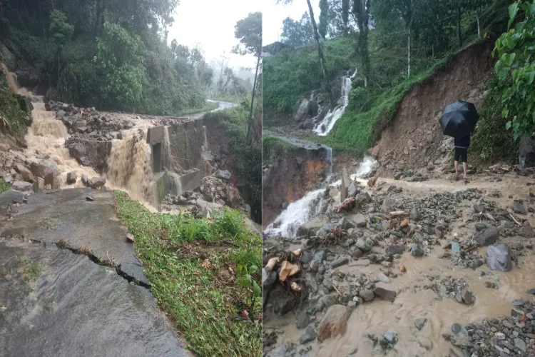Landslides triggered by heavy rain in Gangtok, Sikkim, disrupt roads; damage assessment underway.