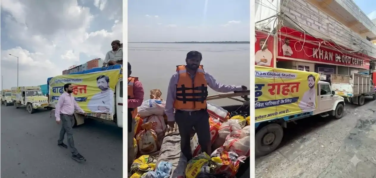 Amidst the Bihar floods, Khan Sir has held aloft the torch of education alongside providing relief.