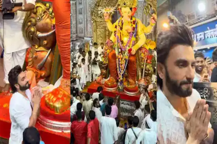 Ranveer Singh seeks blessings at Lalbaugcha Raja