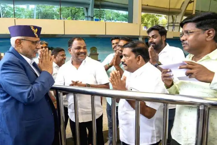 Vice President CP Radhakrishnan arrives in Coimbatore to attend Tea Board Event in Coonoor