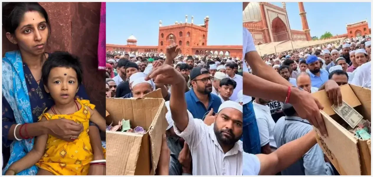 Hundreds of hands reached out to help a sick Hindu girl at Delhi's Jama Masjid.