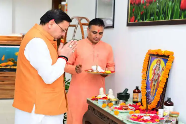 Uttarakhand CM Dhami offers prayers to Lord Dhanvantari on Ayurveda Day