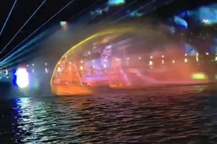 Laser show begins at Falgu Devghat; Gaya-ji's religious heritage to be showcased.