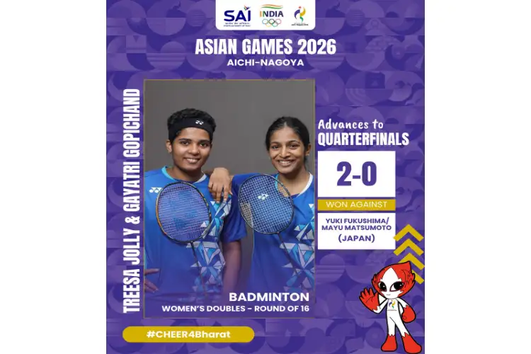 Asian Games: Treesa-Gayatri stun world No.3 as Unnati Hooda enter singles QFs; Abhay, Anahat reach squash finals