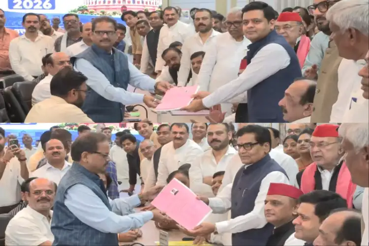 SP’s Ram Gopal Yadav, Dhanraj Nathwani file nominations for Rajya Sabha from Uttar Pradesh