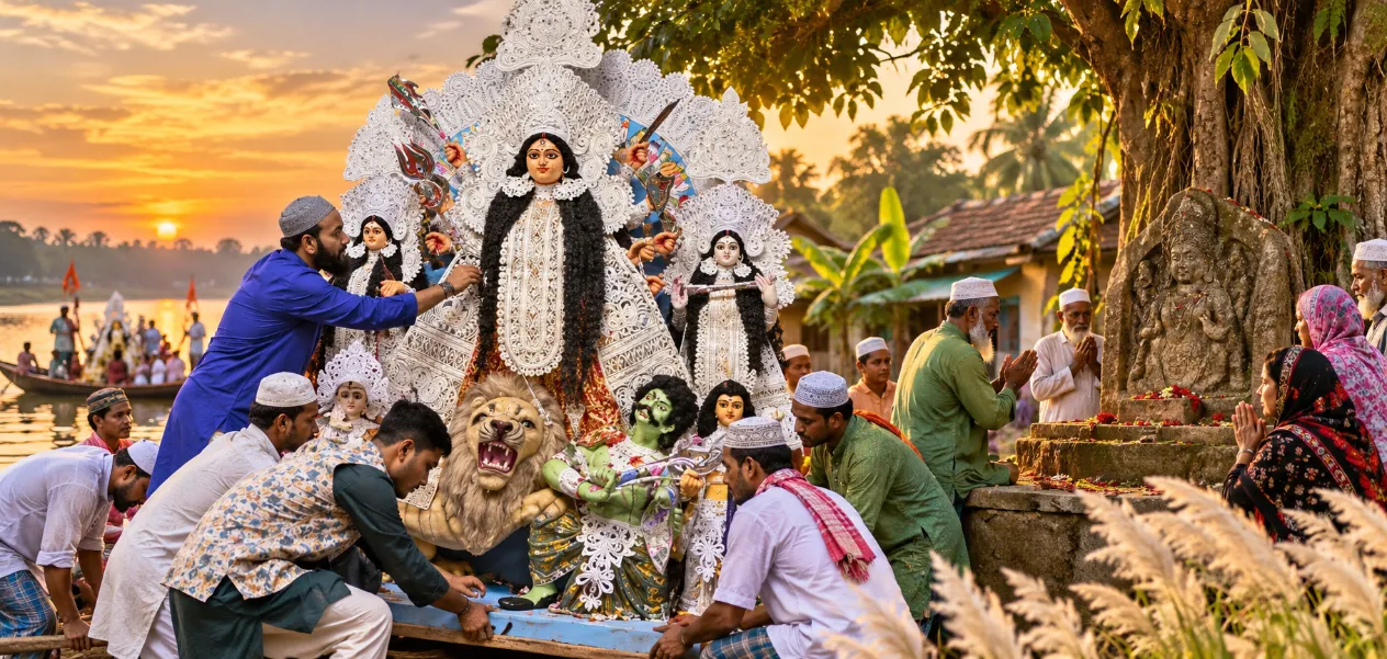 West Bengal: Unique example of communal harmony seen in Nadia and Sainthia.