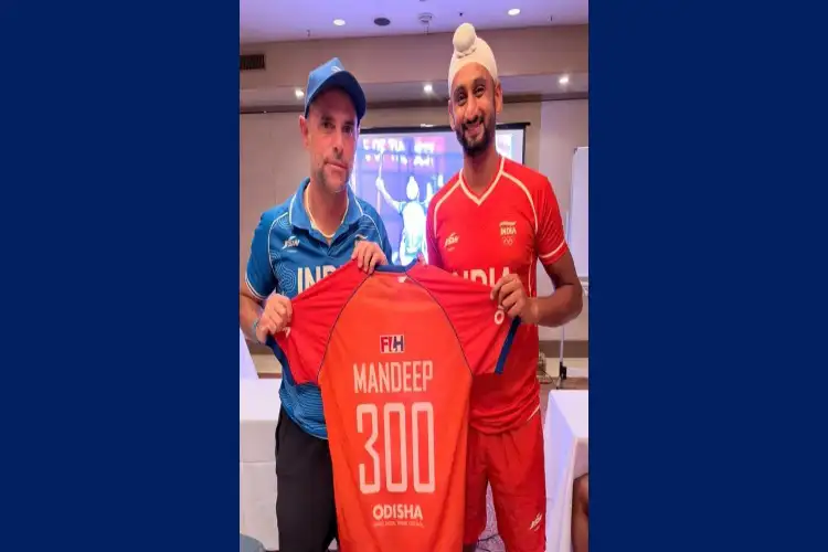 Hockey India congratulates Mandeep Singh on completing 300 senior international appearances