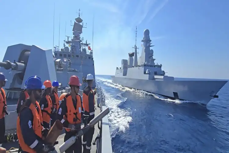 INS Trishul joins French Navy in Toulon for 24th edition of Exercise Varuna