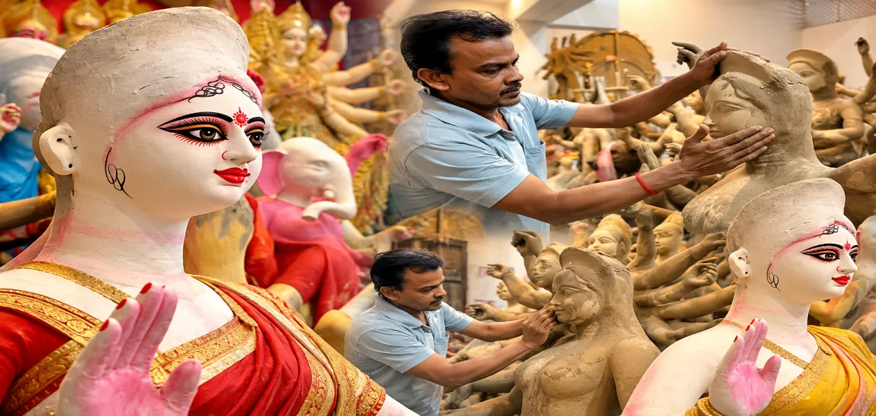 99th Durga Puja in the city of Khwaja; idol of the Mother Goddess to be crafted from clay.