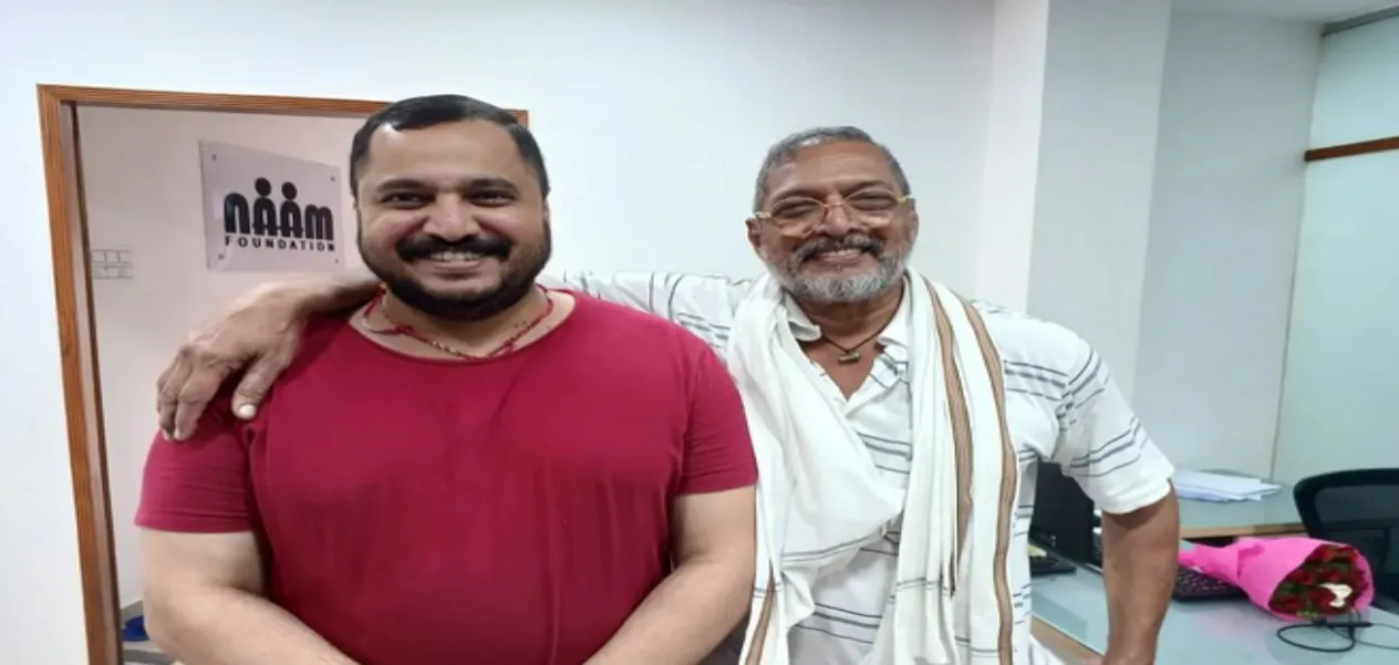 Nana Patekar has passed away; what will now become of the unfulfilled dreams of the children of Kashmir?Nana Patekar with his son Malhar at the NAAM office in Pune.