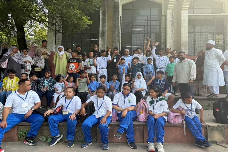 Sports competition organized for children with special needs at Jamia Millia Islamia.