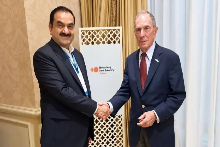 Michael Bloomberg meets Gautam Adani, discusses India’s clean energy transition and infrastructure growth 