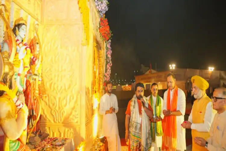 Delhi Lieutenant Governor Taranjit Singh Sandhu, along with Minister Ravinder Indraj Singh, attends Ramlila in Rohini