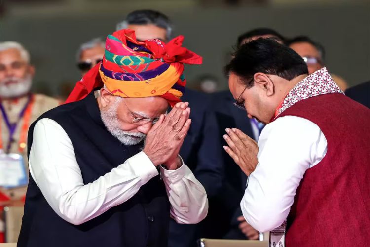 Rajasthan Chief Minister Sharma meets PM Modi
