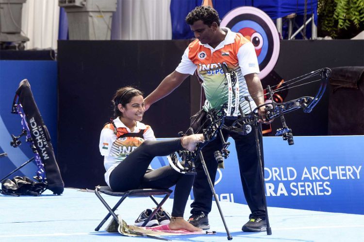 Sheetal and Toman won gold in the mixed team event