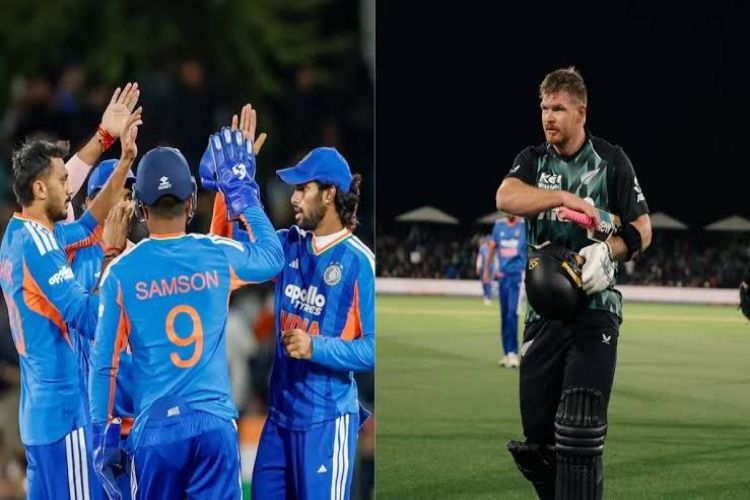 Phillips and Allen's aggressive batting helped New Zealand set India a target of 226.