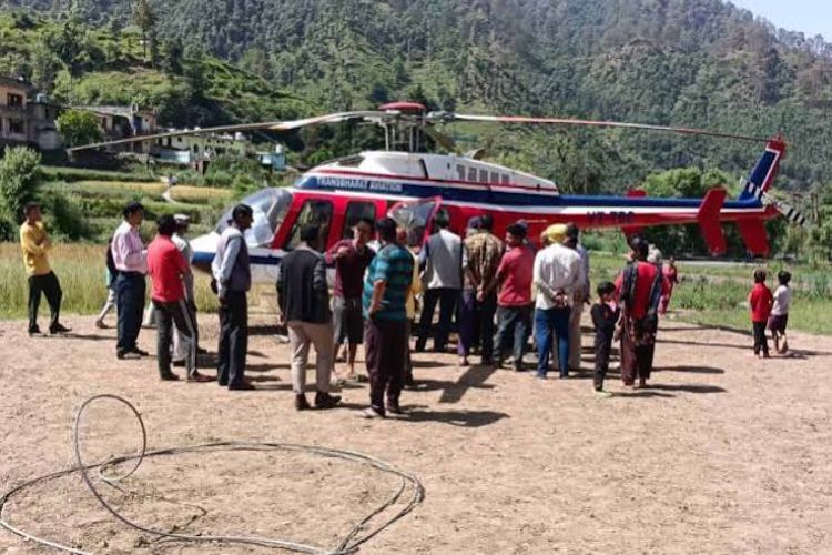 The helicopter going to Kedarnath was landed in New Tehri as a precautionary measure.
