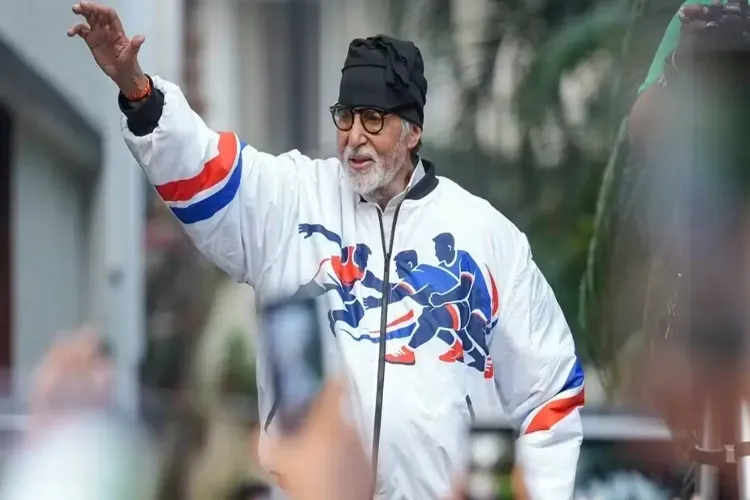 Amitabh Bachchan met fans outside Jalsa and offered reassurance regarding his health.
