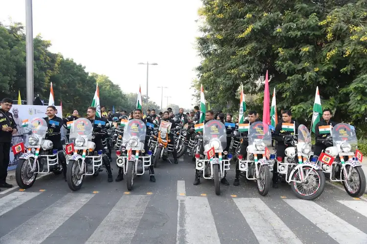 Gujarat: National Unity Rally featuring 150 motorcycles flagged off in Surat under anti-drug campaign