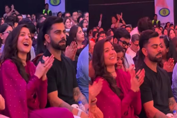 Anushka Sharma and Virat Kohli attend Krishna Das's Kirtan in Mumbai