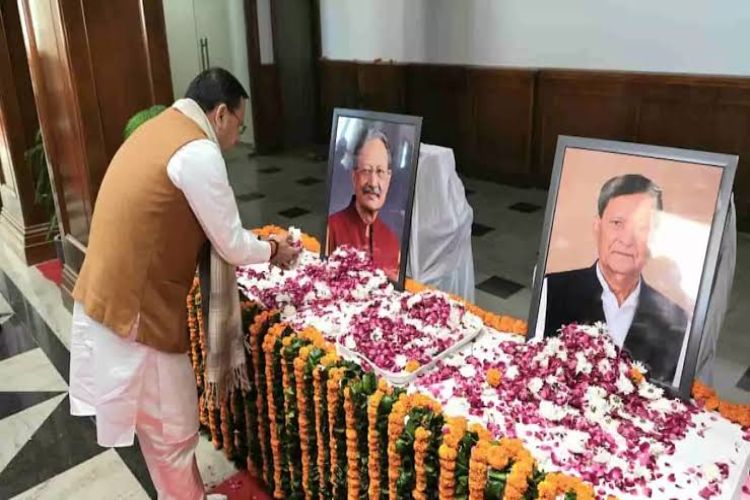 Dhami paid tribute to former Chief Minister Khanduri in the Assembly.
