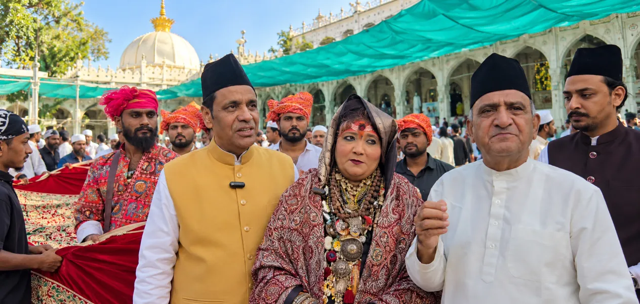 A sadhvi from the Kamakhya Temple at the Ajmer Dargah: an example of the 'Ganga-Jamuni tehzeeb' (syncretic culture).