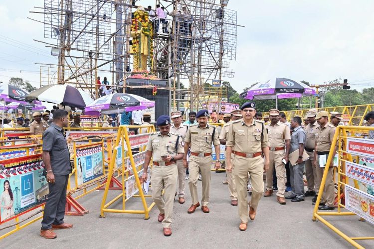 Devotees throng Pasumpon on Thevar Jayanti and Guru Puja, with 10,000 police personnel deployed.