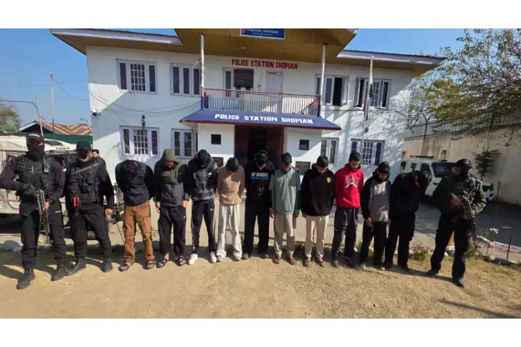 J&K Police bust terror financing module in Shopian; 10 terrorist associates arrested