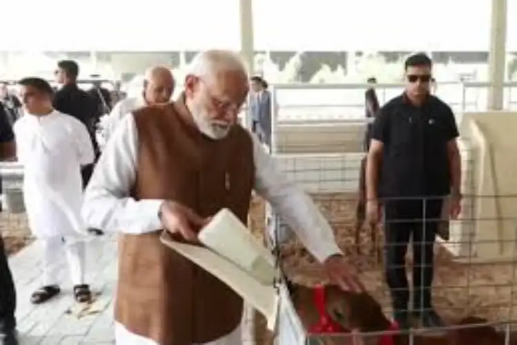 PM Modi visits BBBRC cattle farm, ET-IVF laboratory in Gujarat’s Banaskantha