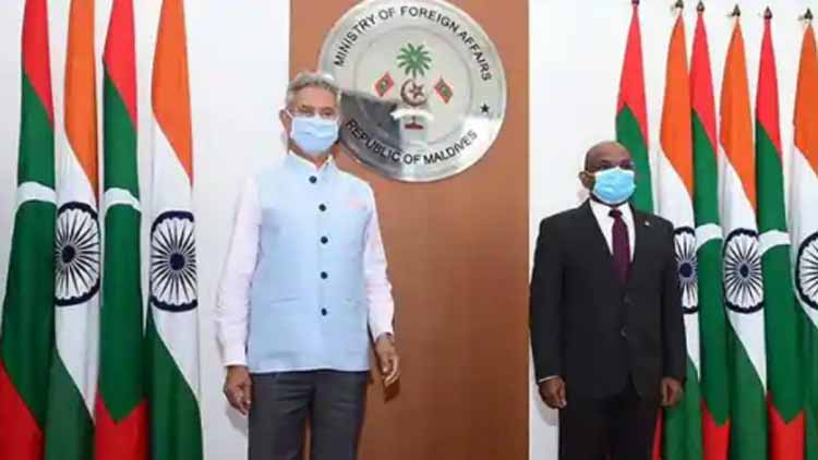 भारत के विदेश मंत्री डॉ. जयशंकर मालदीव के विदेश मंत्री अब्दुल्ला शाहिद 