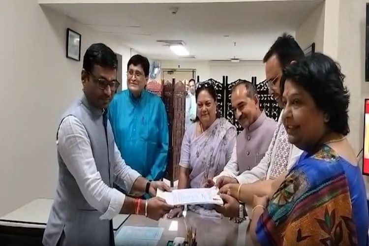 Rajya Sabha elections: BJP candidates Satish Poonia and Alka Gurjar file nominations