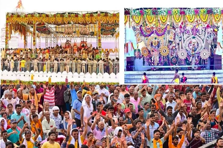 Lakhs of devotees witnessed Lord Jagannath's 'Snana Yatra' in Puri, Odisha.