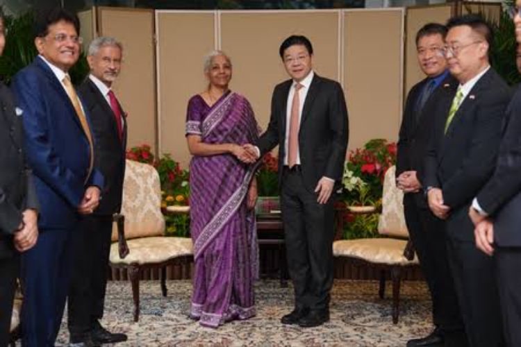 Sitharaman-led ministerial delegation meets Singapore PM Lawrence Wong